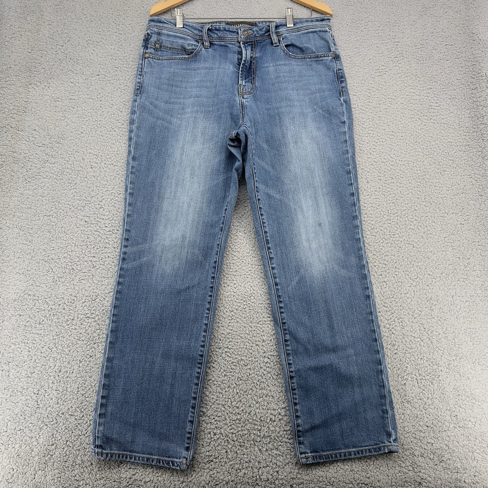 Liverpool Men's Relaxed Fit 34x30 Jeans Blue Stretch Straight Leg
